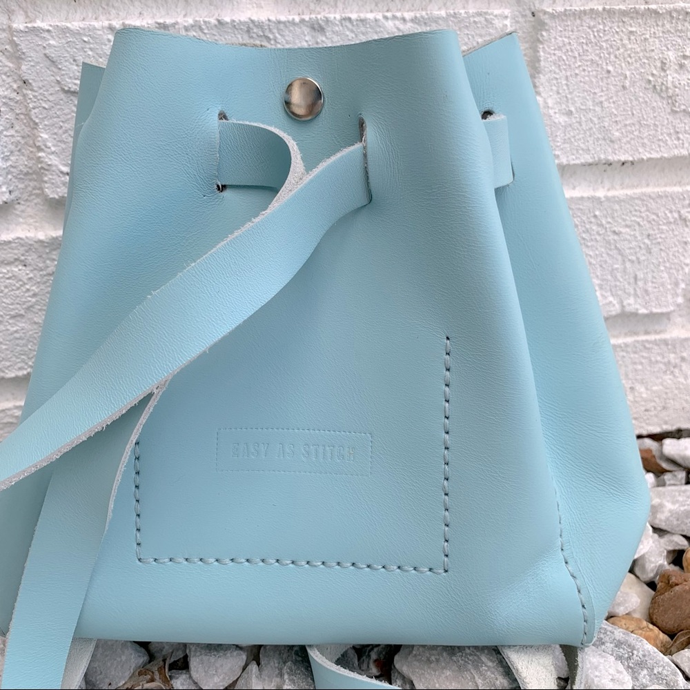 EAS Leather backpack baby blue